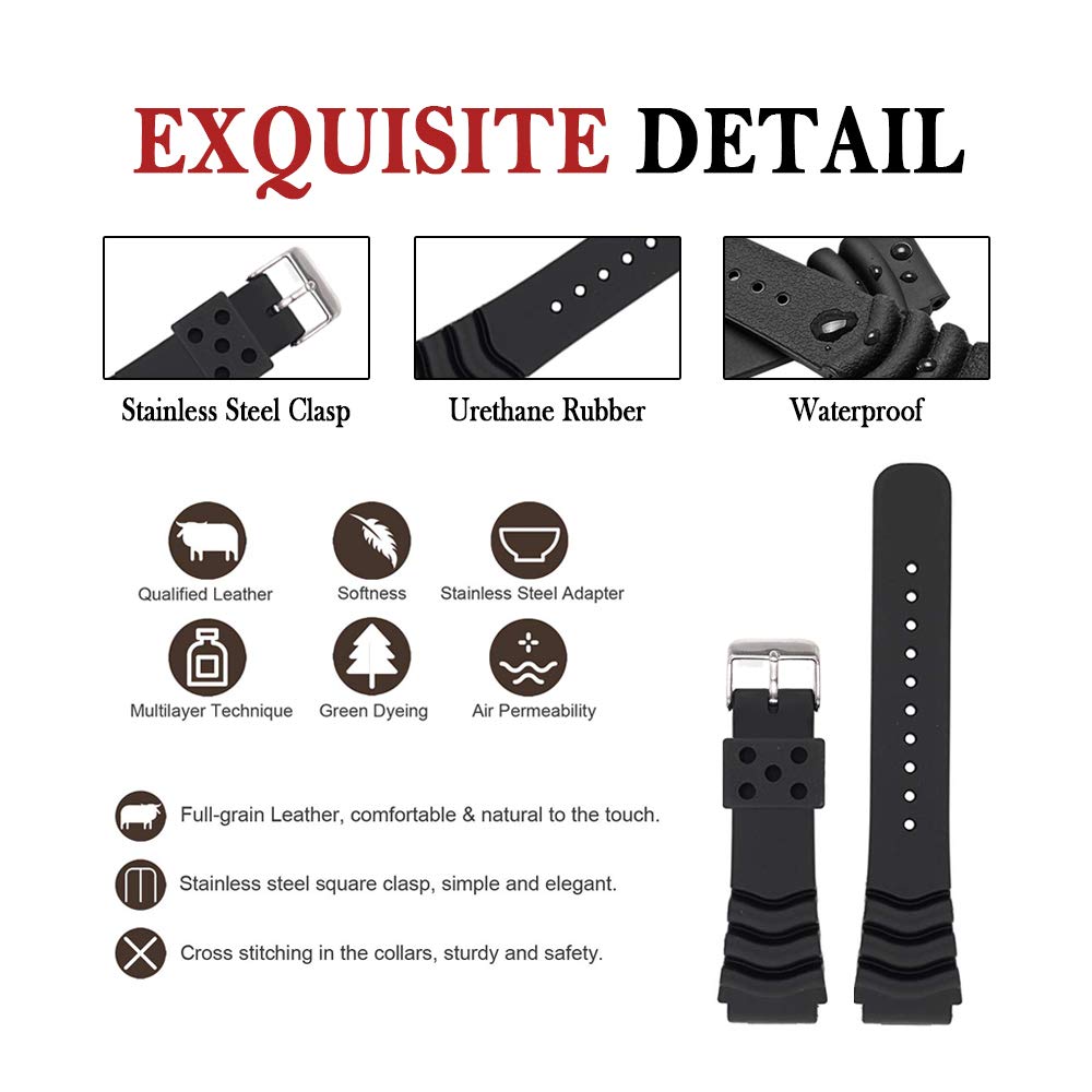 T no T Silicone band ×2（2台分）hxo design Amazon.com: Narako Rubber Curved Line Watch Band 20mm 22mm